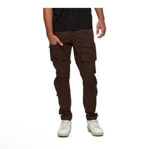 KUWALLA Tee Utility Cargo Pants Mens Size XL Brown Casual Baggy Loose